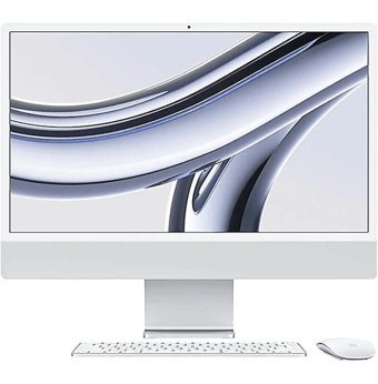 Apple iMac M3 Çipli MQRJ3TU/A 8 CPU 10 GPU 8 GB Ram 256 GB SSD 24 inç 4.5K macOS Sequoia All In One PC Gümüş