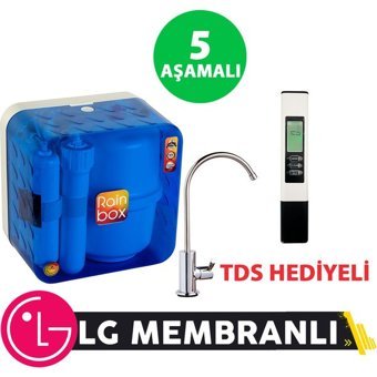 Rainbox Şeffaf 5 Aşamalı 8 lt Kapalı Kasa Pompasız Tezgah Altı Su Arıtma Cihazı