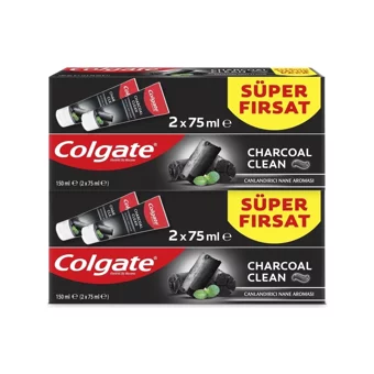 Colgate Charcoal Clean Kömürlü Naneli Florürlü Diş Macunu 4x75 ml