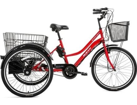 Bisan E-Porter 250 W 25 Km 24 Jant 3 Vites Elektrikli Şehir / Tur Bisikleti Mavi-Turuncu