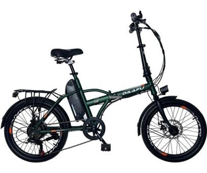 Daafu E-50 250 W 20 Jant 6 Vites Katlanır Elektrikli Bisiklet Siyah-Kırmızı