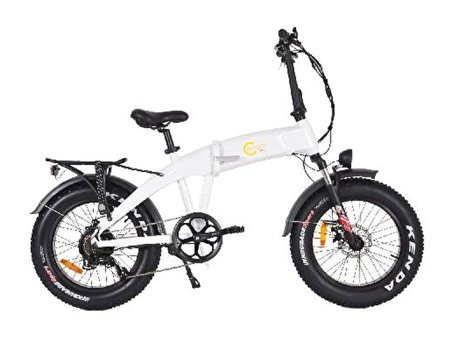 Citycoco Fatbike Foldable Mini 250 W 40 Km 24 Jant 7 Vites Katlanır Elektrikli Bisiklet Beyaz