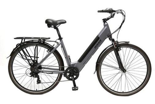Bisan Moon 250 W 100 Km 28 Jant 7 Vites Elektrikli Bisiklet Gri-Siyah