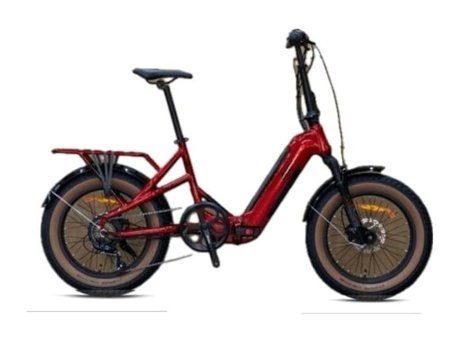 Coaster Fatbike 250 W 100 Km 20 Jant 7 Vites Katlanır Elektrikli Bisiklet Siyah-Kırmızı