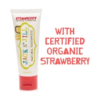 Jack N' Jill Çilek Organik Florürsüz 1+ Yaş Çocuk Diş Macunu 50 gr