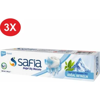 Safia Yeşil Çay Himalaya Tuzu Organik Florürsüz Diş Macunu 140 gr