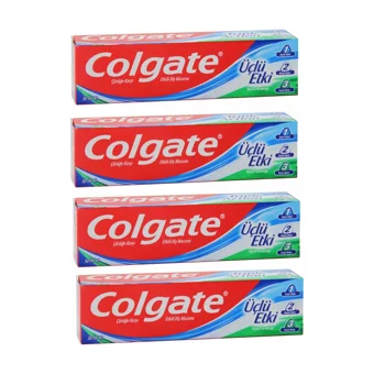 Colgate Üçlü Etki Naneli Florürlü Diş Macunu 4x100 ml