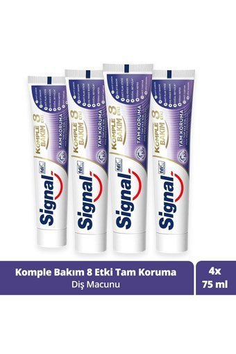 Signal Komple Bakım 8 Etki Florürlü Diş Macunu 4x75 ml