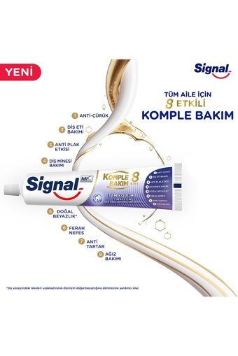 Signal Komple Bakım 8 Etki Florürlü Diş Macunu 4x75 ml