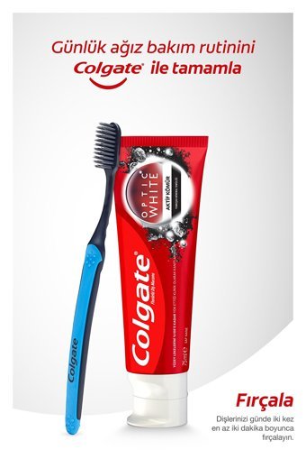 Colgate Optic White Charcoal Kömürlü Florürlü Diş Macunu 2x75 ml