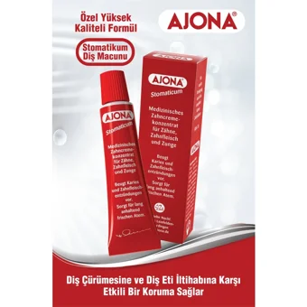 Ajona Stomaticum Florürlü Diş Macunu 3x25 ml