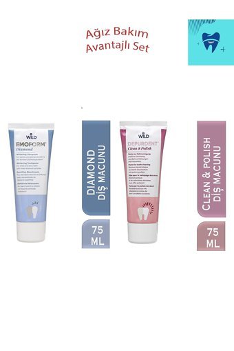 Depurdent Clean Polish Organik Florürsüz Diş Macunu 75 + Emoform Diamond Diş Macunu 75 ml