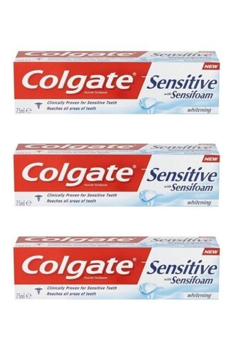 Colgate Sensitive Sensifoam Naneli Florürlü Diş Macunu 3x75 ml