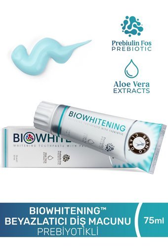Blanco Claro Biowhitening Prebiyotikli Beyazlatıcı Aloe Veralı Organik Florürsüz Diş Macunu 75 ml