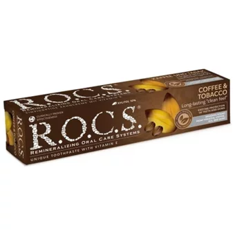Rocs Coffee - Tobacco Florürsüz Diş Macunu 60 ml