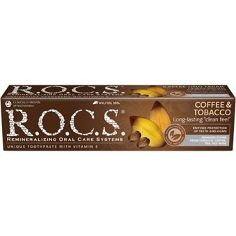 Rocs Coffee - Tobacco Florürsüz Diş Macunu 60 ml