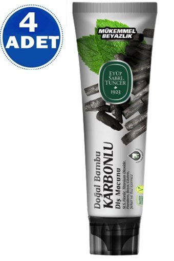 Eyüp Sabri Tuncer Bambu Karbonlu Organik Florürsüz Diş Macunu 4x75 ml