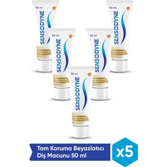 Sensodyne Tam Koruma Beyazlatıcı Naneli Florürlü Diş Macunu 5x50 ml