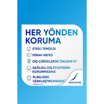 Sensodyne Tam Koruma Beyazlatıcı Naneli Florürlü Diş Macunu 5x50 ml