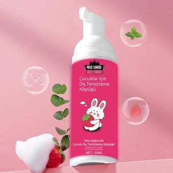 Mas Lord Çilekli Organik Florürsüz 2+ Yaş Çocuk Diş Macunu 60 ml