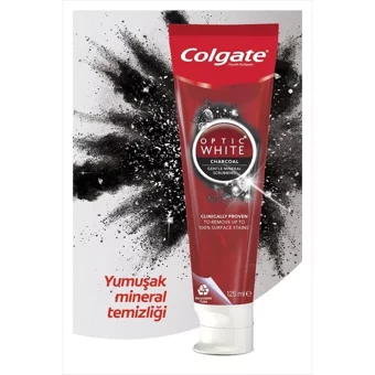 Colgate Optic White Kömürlü Organik Florürlü Diş Macunu 2x125 ml