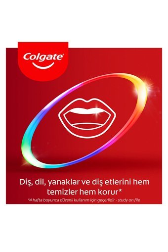 Colgate Total Gelişmiş Beyazlık Naneli Florürlü Diş Macunu 4x150 ml