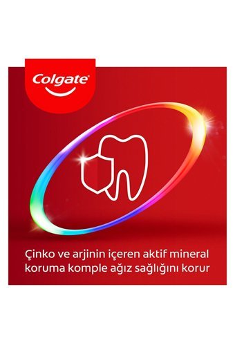 Colgate Total Gelişmiş Beyazlık Naneli Florürlü Diş Macunu 4x150 ml