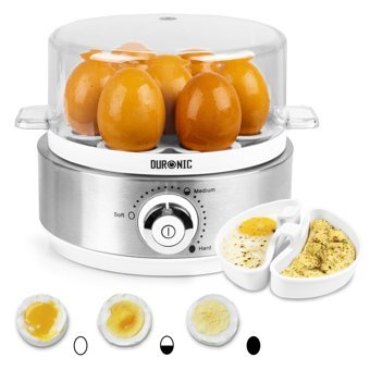 Duronic EB40 7'li 400 Watt Plastik Beyaz-Inox Yumurta Haşlayıcı