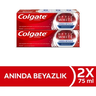 Colgate Optik Beyaz Naneli Organik Florürlü Diş Macunu 2x75 ml