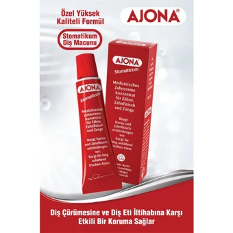Ajona Stomaticum Florürlü Diş Macunu 2x25 ml