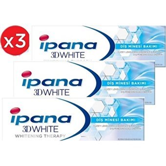 İpana 3D White Diş Minesi Bakımı Naneli Florürlü Diş Macunu 3x75 ml