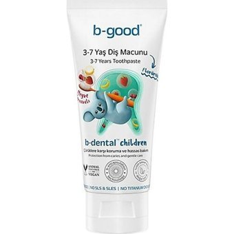 B-good B-Dental Meyve Aromalı Florürsüz 3-7 Yaş Çocuk Diş Macunu 50 ml