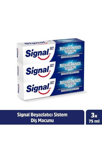 Signal Beyazlatıcı Sistem Naneli Florürlü Diş Macunu 3x75 ml