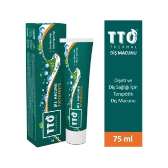 TTO Diş Eti Koruyucu ve Beyazlatıcı Çay Ağacı Yağı Organik Florürsüz Diş Macunu 75 ml