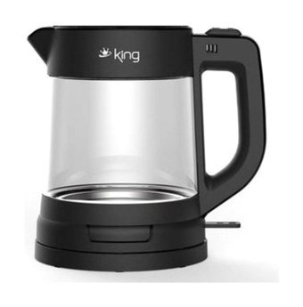 King Kcm330 1800 W Işıklı Cam Siyah Çay Makinesi