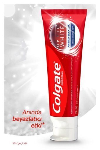 Colgate Optic White Naneli Organik Florürlü Diş Macunu 2x75 ml