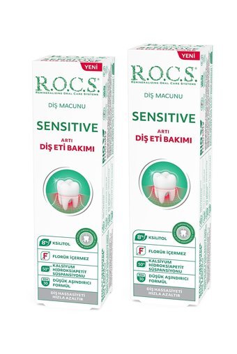 R.O.C.S. Sensitive Organik Florürsüz Diş Macunu 2x94 gr