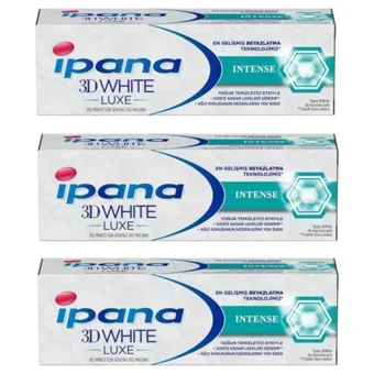 İpana 3D White Luxe Intense Naneli Florürlü Diş Macunu 3x75 ml