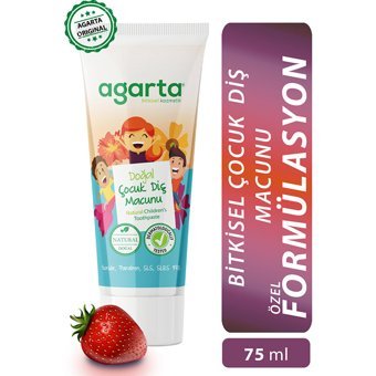 Agarta Çilekli Organik Florürsüz Çocuk Diş Macunu 75 ml