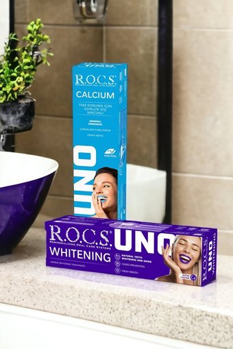 R.O.C.S. Uno Hızlı Beyazlatıcı Organik Florürsüz Diş Macunu 2x74 gr