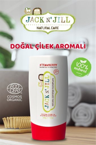 Jack N' Jill Çilek Organik Florürsüz Diş Macunu 200 ml