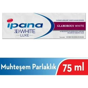 İpana 3D White Luxe Glamorous White Naneli Florürlü Diş Macunu 6x75 ml
