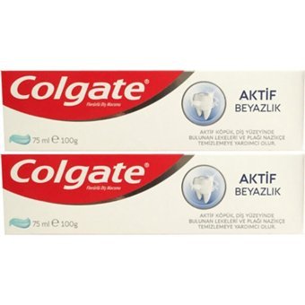 Colgate Aktif Beyazlık Naneli Florürlü Diş Macunu 2x75 ml