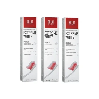 Splat Extreme White Florürsüz Diş Macunu 3x75 ml