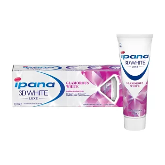 İpana 3D White Luxe Glamourous White Naneli Florürlü Diş Macunu 3x75 ml