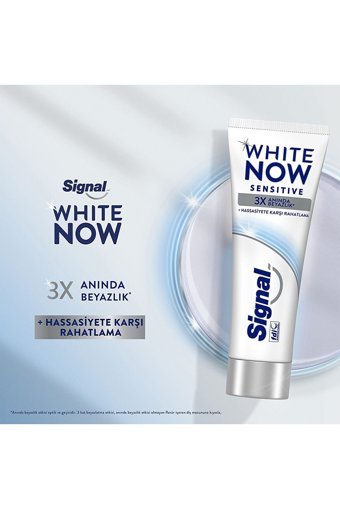 Signal White Now Sensitive Naneli Florürlü Diş Macunu 4x75 ml