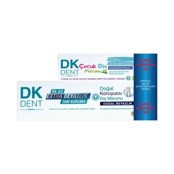 Dermokil Klasik Organik Florürsüz Aile Diş Macunu 75 ml + Karanfil Özlü Çocuk Diş Macunu 50 ml
