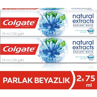 Colgate Natural Extracts Deniz Yosunu Tuzu Florürlü Diş Macunu 4x75 ml