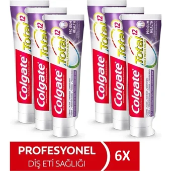 Colgate Total Profesyonel Florürlü Diş Macunu 6x50 ml