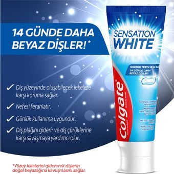Colgate Sensation White Naneli Florürlü Diş Macunu 2x75 ml